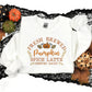Pumpkin Spiced Latte Fall Sweatshirt, Vintage Halloween Pumpkin Sweatshirt, Autumn Leaves Embroidered Jumper, Halloween Coffee Lovers Gifts