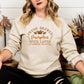 Pumpkin Spiced Latte Fall Sweatshirt, Vintage Halloween Pumpkin Sweatshirt, Autumn Leaves Embroidered Jumper, Halloween Coffee Lovers Gifts