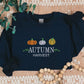 Vintage Autumn Harvest Sweatshirt, Embroidered Halloween Pumpkin Sweater, Fall Thanksgiving Jumper, Halloween Autumn Season Clothing Gifts