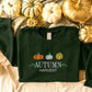 Vintage Autumn Harvest Sweatshirt, Embroidered Halloween Pumpkin Sweater, Fall Thanksgiving Jumper, Halloween Autumn Season Clothing Gifts