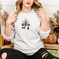 Halloween Black Cats Sweater, Embroidered Spooky Cats Fall Sweatshirt, Ghosts Holding Cats Women Sweatshirt, Cute Cat Halloween Gift Outfits
