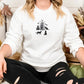 Halloween Black Cats Sweater, Embroidered Spooky Cats Fall Sweatshirt, Ghosts Holding Cats Women Sweatshirt, Cute Cat Halloween Gift Outfits
