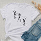 Skeleton Dancing Halloween T Shirt, Funny Skeletons Printed Shirts, Funny Halloween Skeleton Tee Tops, Comfy Unisex Halloween Party Outfits