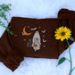 Embroidered Halloween Ghost Sweatshirt, Halloween Pumpkin Sweater, Unisex Crewneck Jumper, Halloween Sweater, Spooky Season Autumn Fall Gift
