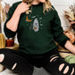 Embroidered Halloween Ghost Sweatshirt, Halloween Pumpkin Sweater, Unisex Crewneck Jumper, Halloween Sweater, Spooky Season Autumn Fall Gift