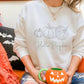 Hello Pumpkin Halloween Sweater, Embroidered Outline Pumpkins Sweatshirt, Autumn Jumper, Gender Neutral Sweater, Vintage Spooky Season Tops