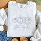 Hello Pumpkin Halloween Sweater, Embroidered Outline Pumpkins Sweatshirt, Autumn Jumper, Gender Neutral Sweater, Vintage Spooky Season Tops