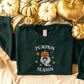 Embroidered Pumpkin Season Sweatshirt, Winking Pumpkin Halloween Sweater, Autumn Spooky Season Clothing, Halloween Embroidery Unisex Jumpers