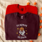 Embroidered Pumpkin Season Sweatshirt, Winking Pumpkin Halloween Sweater, Autumn Spooky Season Clothing, Halloween Embroidery Unisex Jumpers