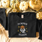 Embroidered Pumpkin Season Sweatshirt, Winking Pumpkin Halloween Sweater, Autumn Spooky Season Clothing, Halloween Embroidery Unisex Jumpers
