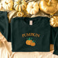 Embroidered Pumpkin Sweatshirt, Halloween Pumpkin Crewneck Sweater, Eco Pumpkin Jumper, Autumn Fall Spooky Season Jumpers, Halloween Outfits