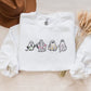 Embroidered Ghost Halloween Sweater, Cute Ghosts Spooky Season Sweatshirts, Halloween Jumper, Family Matching Halloween Gifts, Fall Jumpers