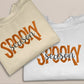 Embroidered Spooky Season Sweatshirt, Retro Halloween Sweaters, Family Matching Trendy Autumn Jumper, Unisex Adults Tops, Halloween Outfits