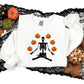 Halloween Sweatshirts, Yoga Skeleton Winking Pumpkins Printed Sweater, Aesthetic Halloween Skeleton Pumpkin Jumper, Unisex Halloween Outfits