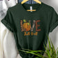 Love Fall Y'All Printed Shirt, Vintage Halloween Pumpkin Tee Shirt, Thanksgiving Peace Love Shirt, Fall Vibes Top, Halloween Clothing Gift