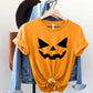 Funny Pumpkin Face Shirt, Halloween Jack o Lantern Printed Shirt, Vintage Fall Matching Adults Tops, Spooky Season, Halloween Party Outfits