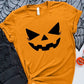 Funny Pumpkin Face Shirt, Halloween Jack o Lantern Printed Shirt, Vintage Fall Matching Adults Tops, Spooky Season, Halloween Party Outfits