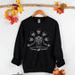 Halloween Skull Skeleton Sweatshirt, Goth Halloween Printed Sweatshirt, Vintage Fall Crewneck Jumper, Spooky Season Sweater, Halloween Gift