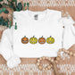 Halloween Jumper, Embroidered Pumpkin Face Halloween Sweatshirt, Autumn Fall Season Vintage Sweater, Comfy Unisex Outfit