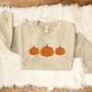 Pumpkin Sweatshirt, Embroidered Autumn Crewneck Jumper, Halloween Sweater, Fall Season Pumpkin Design Embroidery Comfy Top, EmbroideryCrafts