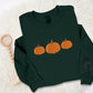 Pumpkin Sweatshirt, Embroidered Autumn Crewneck Jumper, Halloween Sweater, Fall Season Pumpkin Design Embroidery Comfy Top, EmbroideryCrafts