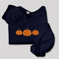 Pumpkin Sweatshirt, Embroidered Autumn Crewneck Jumper, Halloween Sweater, Fall Season Pumpkin Design Embroidery Comfy Top, EmbroideryCrafts