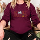 Spooky Season Sweatshirt, Retro Embroidered Halloween Sweaters, Family Matching Trendy Autumn Jumper, Unisex Adults Tops, Halloween Outfits