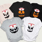 Halloween Nurse Printed Shirt, Winking Pumpkin Group Tee Shirt, Funny Fall Spooky Nurse Life Tees, Pumpkin Face Halloween Matching Outfits