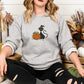 Black Cat Halloween Sweatshirt, Embroidered Cat and Pumpkin Sweater, Spooky Season Jumper, Halloween Party Matching Outfits, Cat Lover Gifts