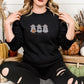 Halloween Animal Ghost Sweatshirt, Embroidered Vintage Bull Ghost Sweater, Family Matching Halloween Jumper, Fall Season Outfit Gift for Him