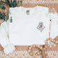 Embroidered Ghost Halloween Jumper, Cute Halloween Monogrammed Jumper, Ghost with Coffee Sweaters, Trendy Halloween Jumper, Autumn Fall Gift