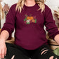 Autumn Pumpkins Embroidered Sweatshirt, Autumn Fall Leaves Crewneck Jumper, Spooky Season Fall Clothing, Halloween Outfit, Autumn Fall Gifts