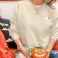 Halloween Ghost Ice Coffee Sweater, Little Ghost Monogram Printed Sweatshirt, Halloween Ghost Jumper, Unisex Crewneck Top, Halloween Outfits