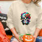 Vintage Floral Skull Halloween Jumper, Halloween Skull Sweatshirt, Halloween Unisex Comfy Sweaters, Autumn Fall Clothing, Spooky Season Tops
