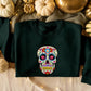 Retro Floral Skull Halloween Jumper, Halloween Skull Sweatshirt, Halloween Unisex Comfy Sweater, Autumn Fall Clothing, Spooky Season Outfits