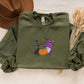 Fall Cat and Gnome Sweater, Halloween Pumpkin Embroidered Sweatshirt, Vintage Black Cat Matching Jumper, Spooky Season Gifts for Cat Lovers