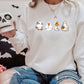 Halloween Floral Ghost Jumpers, Cute Ghosts Crewneck Sweatshirt, Halloween Unisex Sweater, Halloween Shirt, Family Halloween Gothic Outfits
