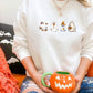 Halloween Floral Ghost Jumpers, Cute Ghosts Crewneck Sweatshirt, Halloween Unisex Sweater, Halloween Shirt, Family Halloween Gothic Outfits