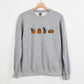 Halloween Cats & Pumpkins Sweatshirt, Embroidered Crew Neck Halloween Jumper, Spooky Season Black Cat Pumpkin Sweatshirt, Free Delivery UK
