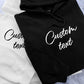 Custom Text Hoodies, Personalised Names/Text Printed Hoody, your Own Text custom Jumper, Family Matching Hooded Sweatshirt