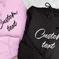 Custom Text Hoodies, Personalised Names/Text Printed Hoody, your Own Text custom Jumper, Family Matching Hooded Sweatshirt