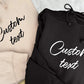 Custom Text Hoodies, Personalised Names/Text Printed Hoody, your Own Text custom Jumper, Family Matching Hooded Sweatshirt
