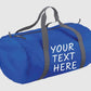 Custom Gym Barrel Bag, Personalised Text Sport Bag, Men Gym Workout Packaway Barrel Bag, Family Picnic Party Storage Duffle Bag, Custom Gift