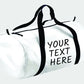Custom Gym Barrel Bag, Personalised Text Sport Bag, Men Gym Workout Packaway Barrel Bag, Family Picnic Party Storage Duffle Bag, Custom Gift