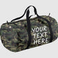 Custom Gym Barrel Bag, Personalised Text Sport Bag, Men Gym Workout Packaway Barrel Bag, Family Picnic Party Storage Duffle Bag, Custom Gift