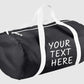 Custom Gym Barrel Bag, Personalised Text Sport Bag, Men Gym Workout Packaway Barrel Bag, Family Picnic Party Storage Duffle Bag, Custom Gift