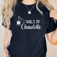 Custom Saloon Shirt, Nail Technician Any Name Printed T Shirt, Personalised Logo Beauticians Make Up Artist Uniform, Barbers Spa Uniform Top