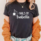 Custom Saloon Shirt, Nail Technician Any Name Printed T Shirt, Personalised Logo Beauticians Make Up Artist Uniform, Barbers Spa Uniform Top