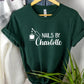 Custom Saloon Shirt, Nail Technician Any Name Printed T Shirt, Personalised Logo Beauticians Make Up Artist Uniform, Barbers Spa Uniform Top