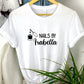 Custom Saloon Shirt, Nail Technician Any Name Printed T Shirt, Personalised Logo Beauticians Make Up Artist Uniform, Barbers Spa Uniform Top